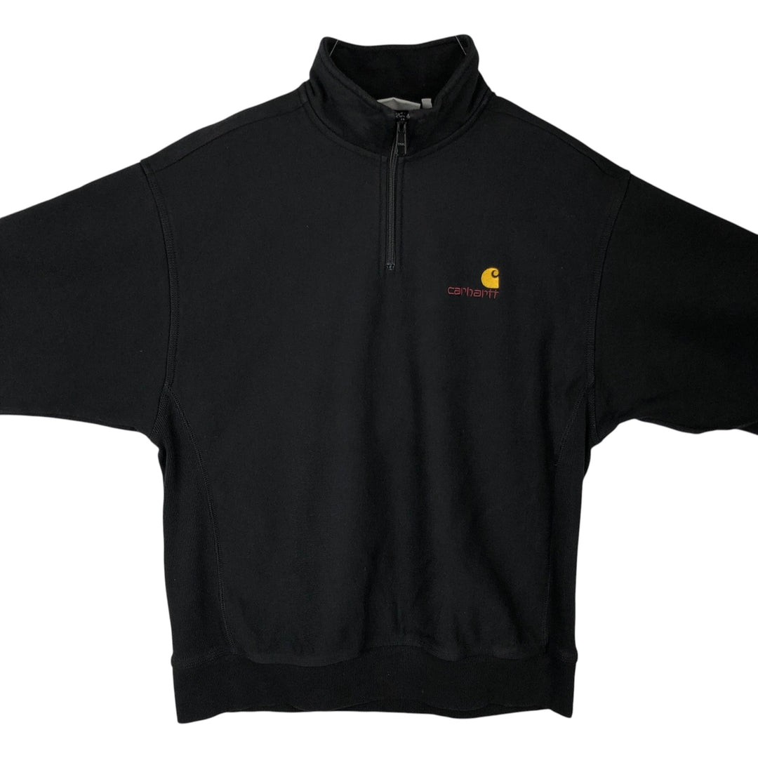 Carhartt Half-Zip Sweatshirt (Men's Size M) cotton black type Vintage Second Hand