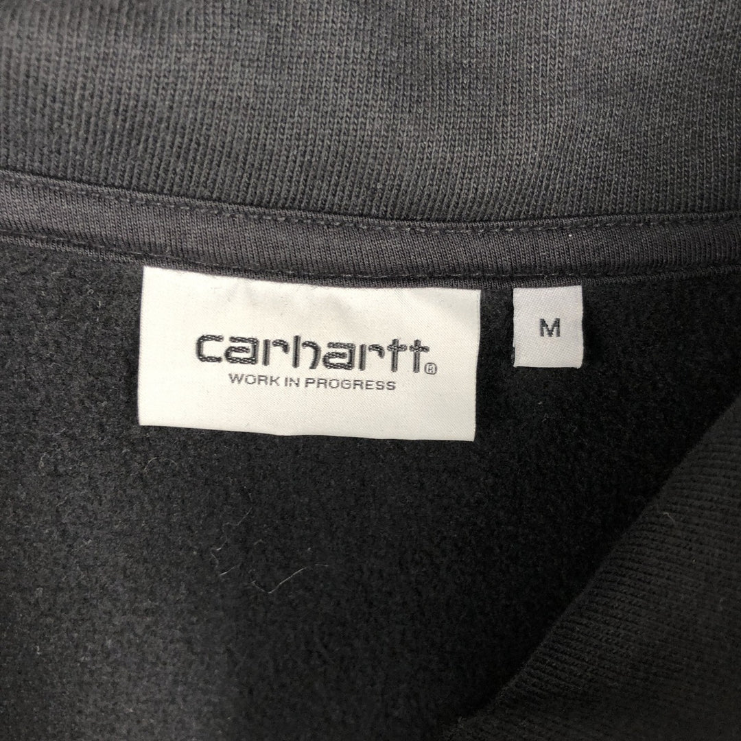 Carhartt Half-Zip Sweatshirt (Men's Size M) cotton black type Vintage Second Hand