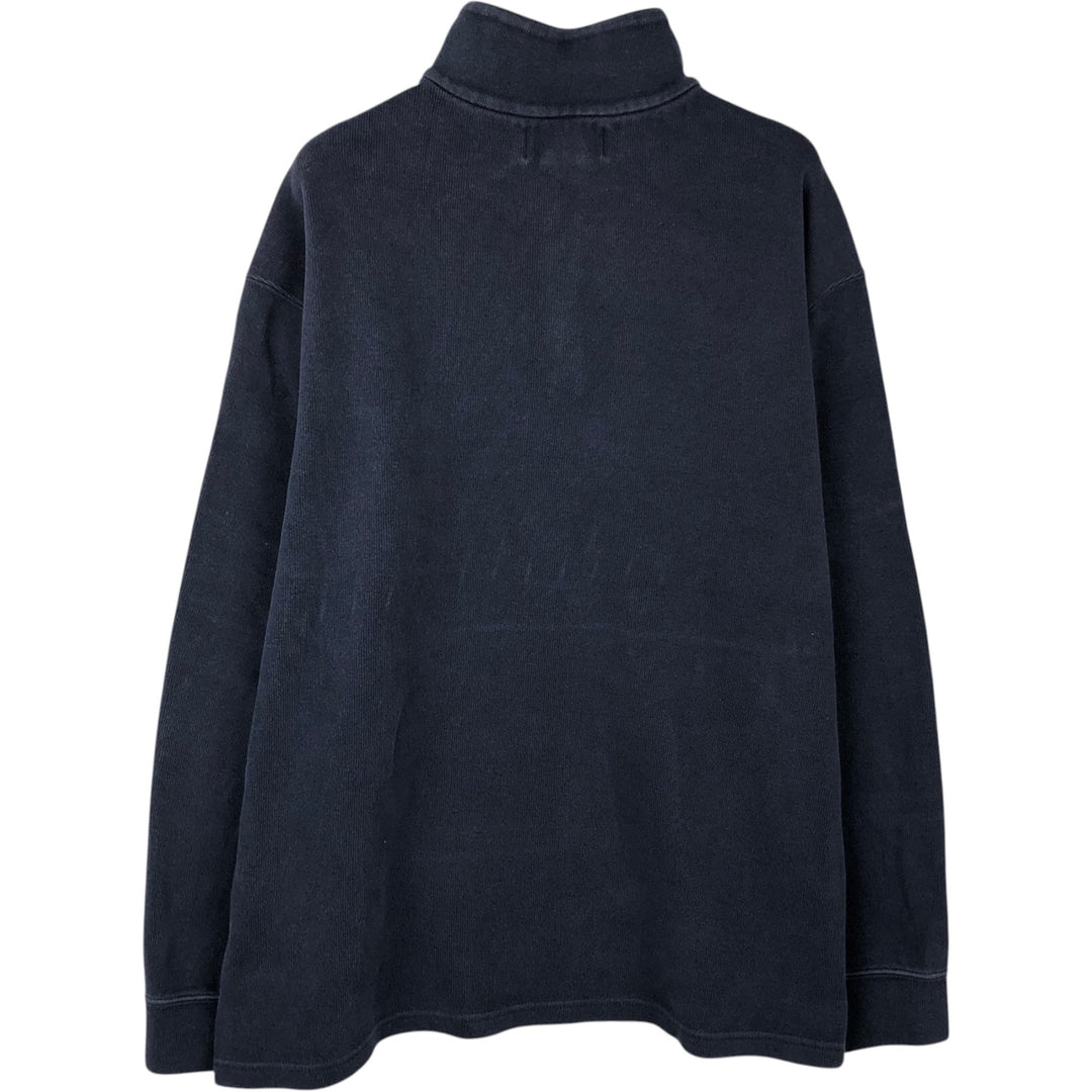 Ralph Lauren POLO by Ralph Lauren Half-Zip Sweatshirt, Men's Size L cotton navy blue type Vintage Second Hand