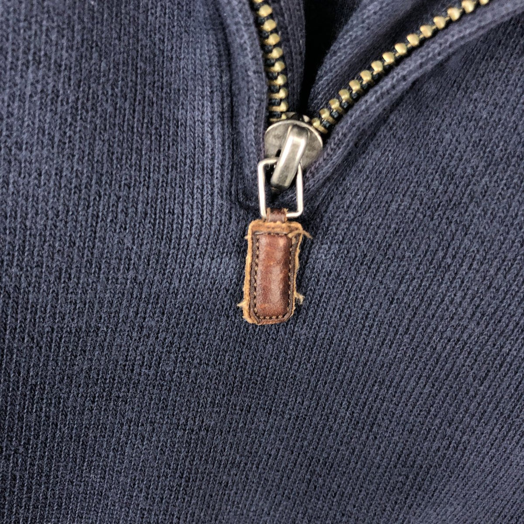 Ralph Lauren POLO by Ralph Lauren Half-Zip Sweatshirt, Men's Size L cotton navy blue type Vintage Second Hand