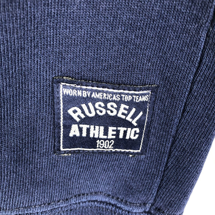 90'S Russell Half-Zip Sweatshirt, Made in USA, Men's XL, Vintage cotton navy blue type Vintage Second Hand