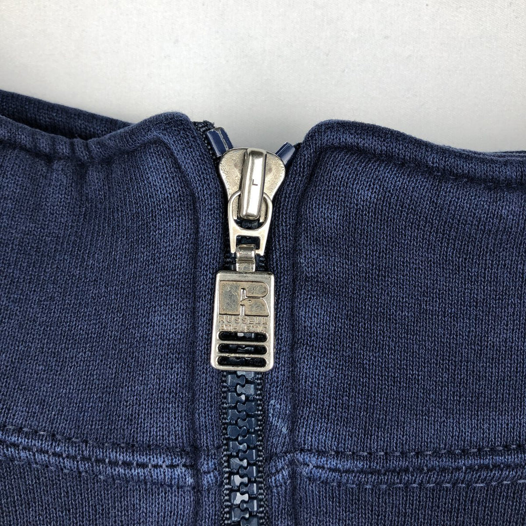 90'S Russell Half-Zip Sweatshirt, Made in USA, Men's XL, Vintage cotton navy blue type Vintage Second Hand