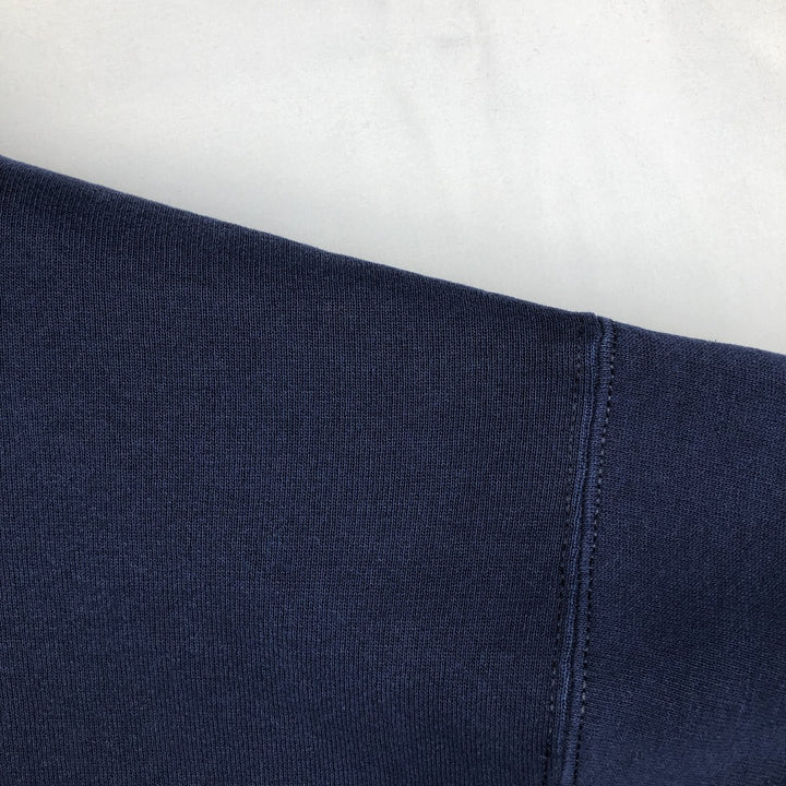 90'S Russell Half-Zip Sweatshirt, Made in USA, Men's XL, Vintage cotton navy blue type Vintage Second Hand