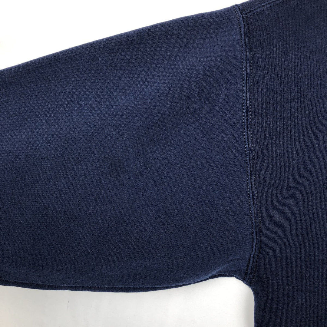 90'S Russell Half-Zip Sweatshirt, Made in USA, Men's XL, Vintage cotton navy blue type Vintage Second Hand
