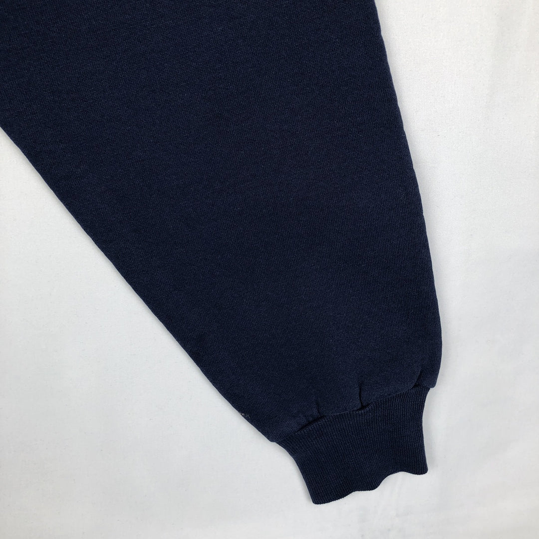 90'S Russell Half-Zip Sweatshirt, Made in USA, Men's XL, Vintage cotton navy blue type Vintage Second Hand