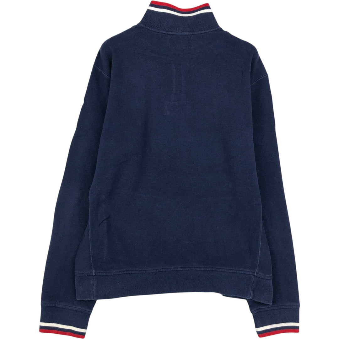 Ralph Lauren POLO by Ralph Lauren Half-Zip Sweatshirt, Men's Size L cotton navy blue type Vintage Second Hand