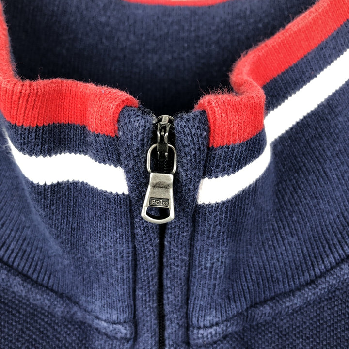 Ralph Lauren POLO by Ralph Lauren Half-Zip Sweatshirt, Men's Size L cotton navy blue type Vintage Second Hand