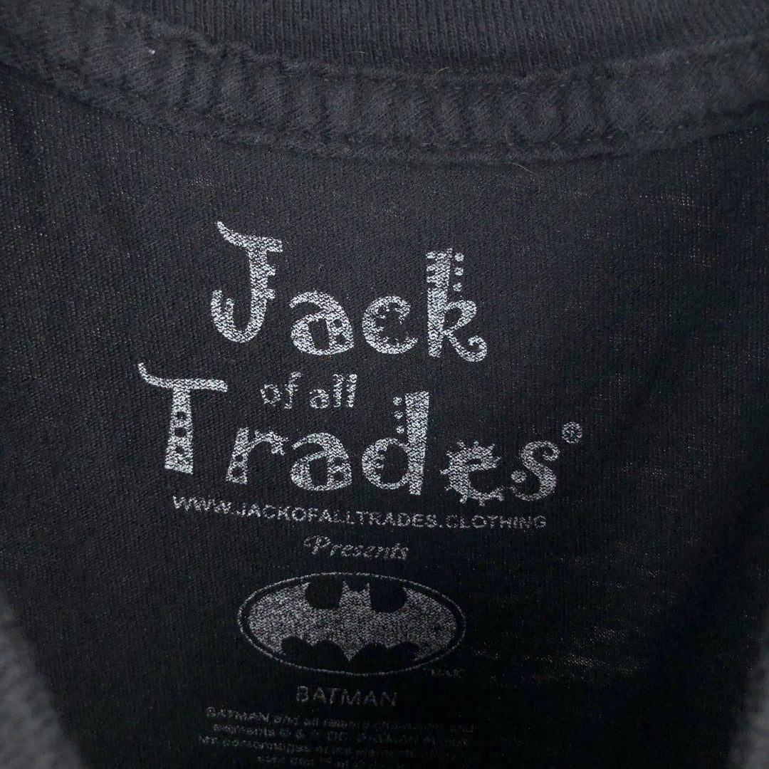BATMAN Batman Joker character print T-shirt Men's L size cotton black type Vintage Second Hand