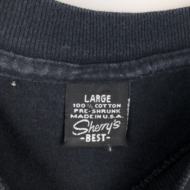 90'S SHERRY'S MICKEY MOUSE Mickey Mouse Character Print T-Shirt, Made in USA, Men's Size L (Equivalent), Vintage cotton black type Vintage Second Hand
