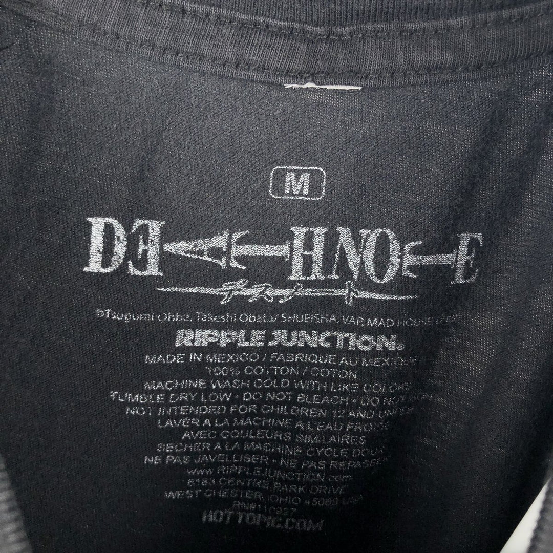 DEATH NOTE L Anime Character Print T-Shirt (Men's Size M) cotton black type Vintage Second Hand