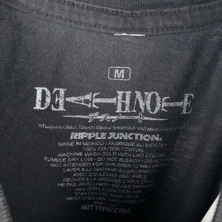 DEATH NOTE L Anime Character Print T-Shirt (Men's Size M) cotton black type Vintage Second Hand