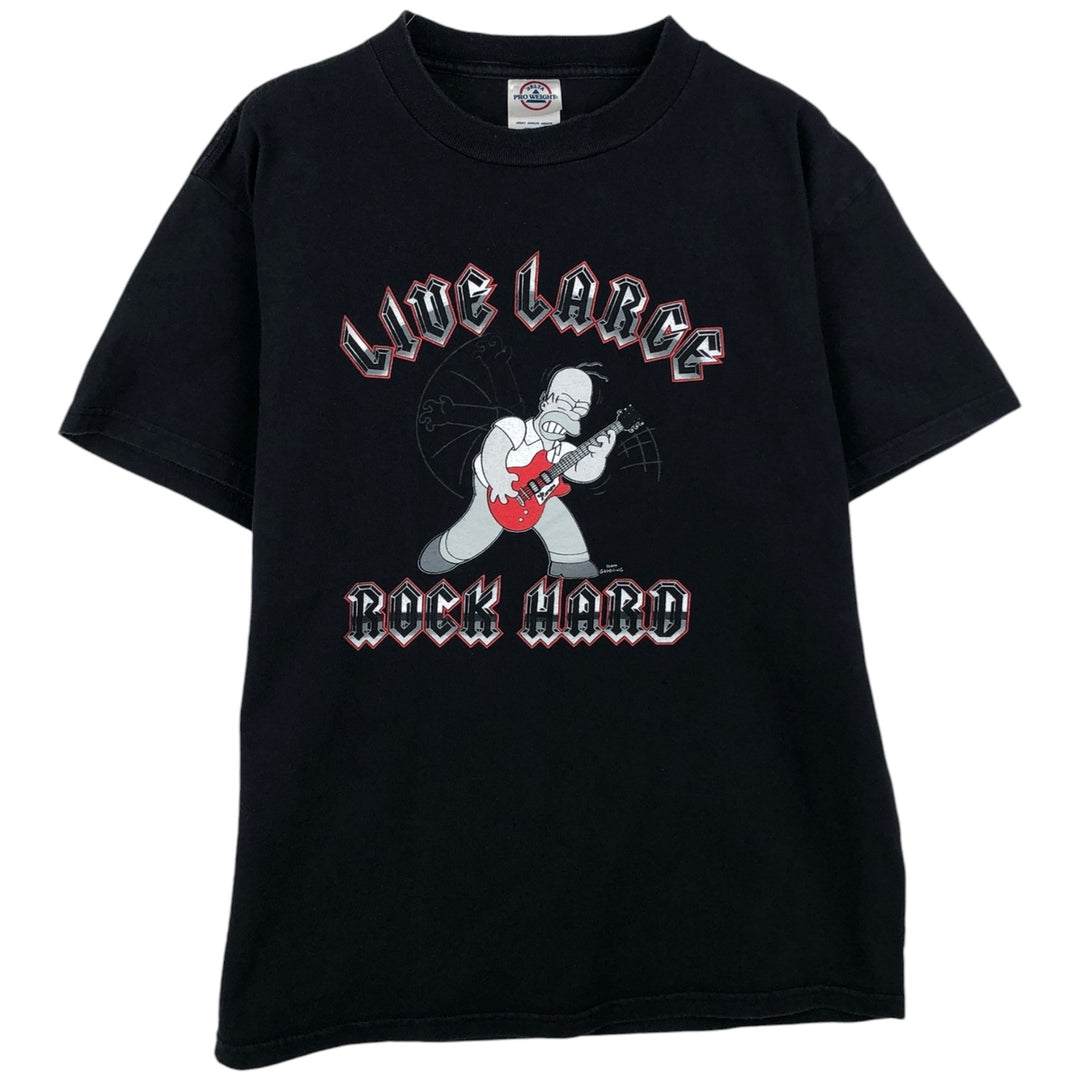 DELTA THE SIMPSONS Character Print T-Shirt (Men's Size M) cotton black type Vintage Second Hand