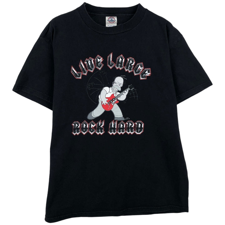 DELTA THE SIMPSONS Character Print T-Shirt (Men's Size M) cotton black type Vintage Second Hand