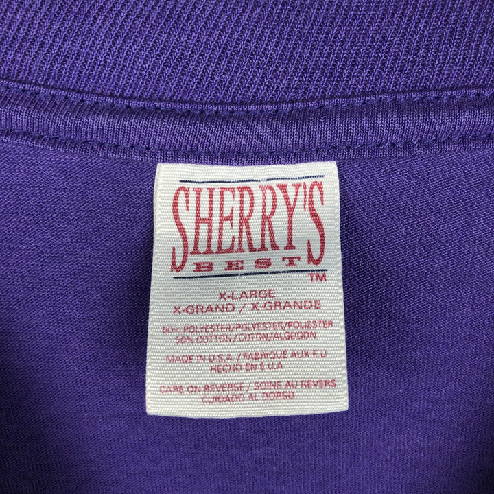 SHERRY'S LOONEY TUNES Tweety Character Print T-Shirt, Made in USA, Men's XL (approx.) polyester purple type Vintage Second Hand