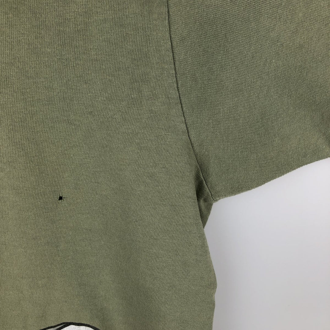 90'S Scooby-Doo anime character print T-shirt, made in USA, men's size L equivalent, vintage. cotton Khaki type Vintage Second Hand