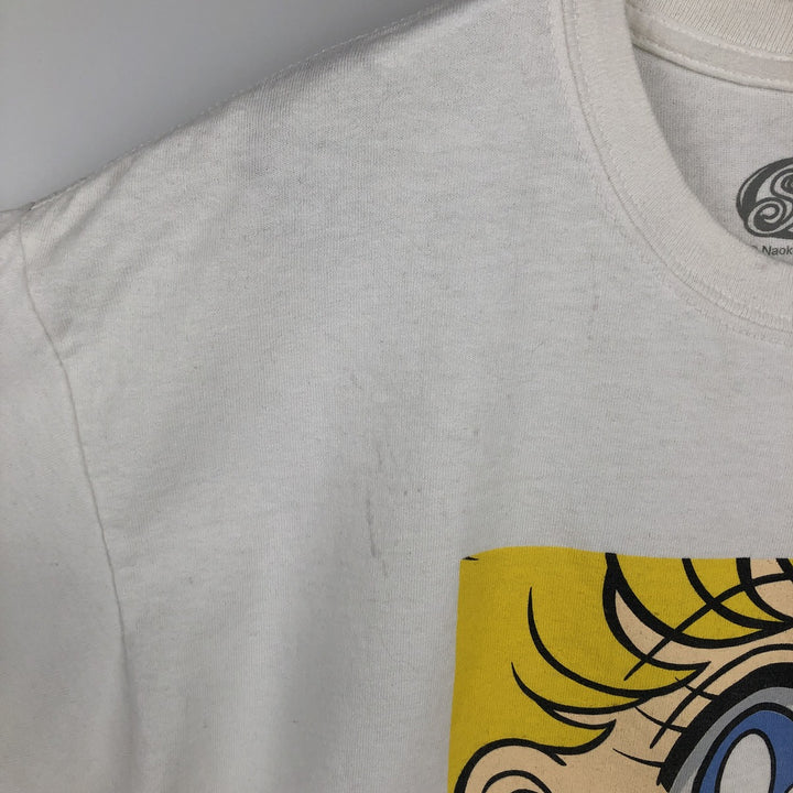 SAILOR MOON Usagi Tsukino Anime Character Print T-Shirt (Men's Size L) cotton white type Vintage Second Hand