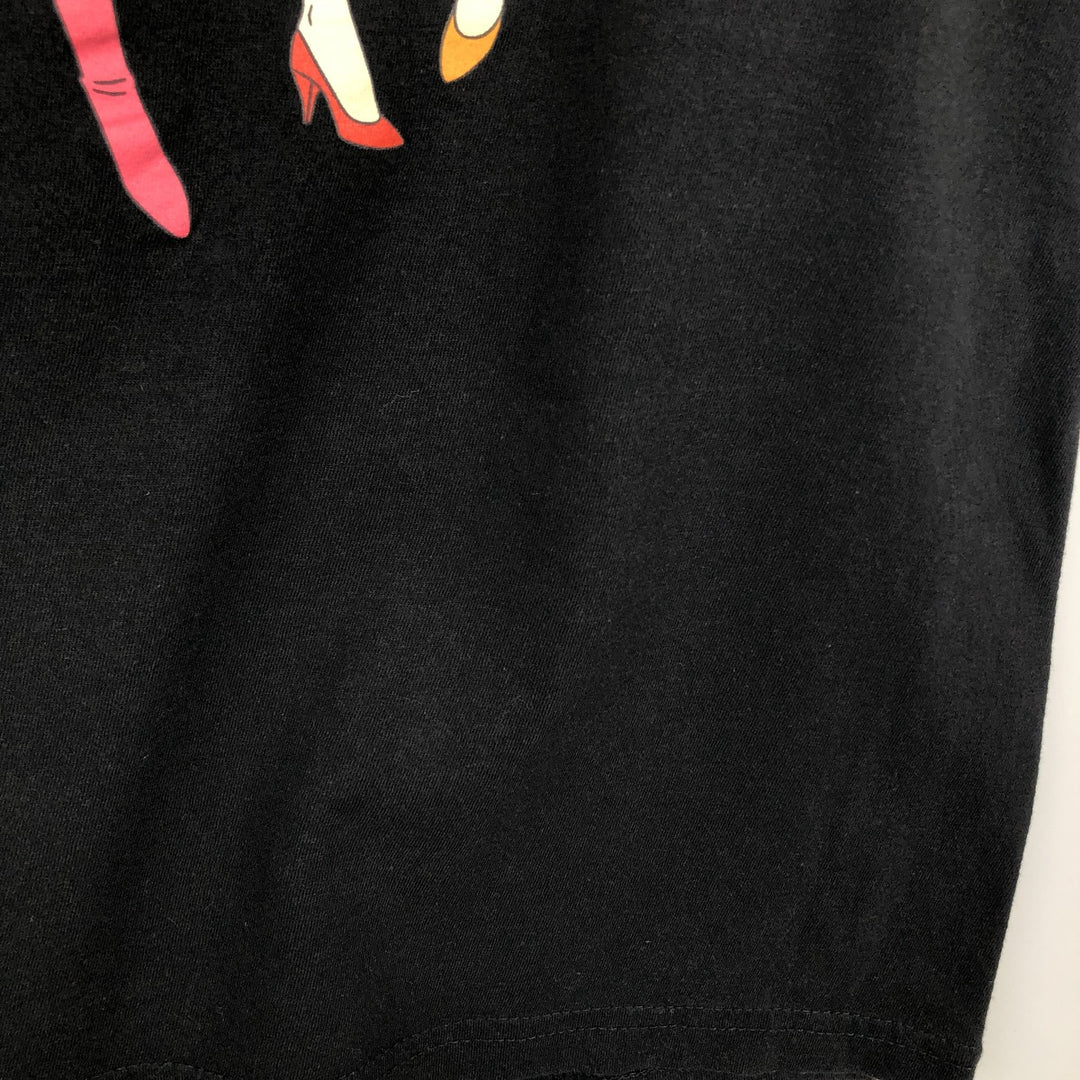 SAILOR MOON anime character print T-shirt, men's size M. cotton black type Vintage Second Hand