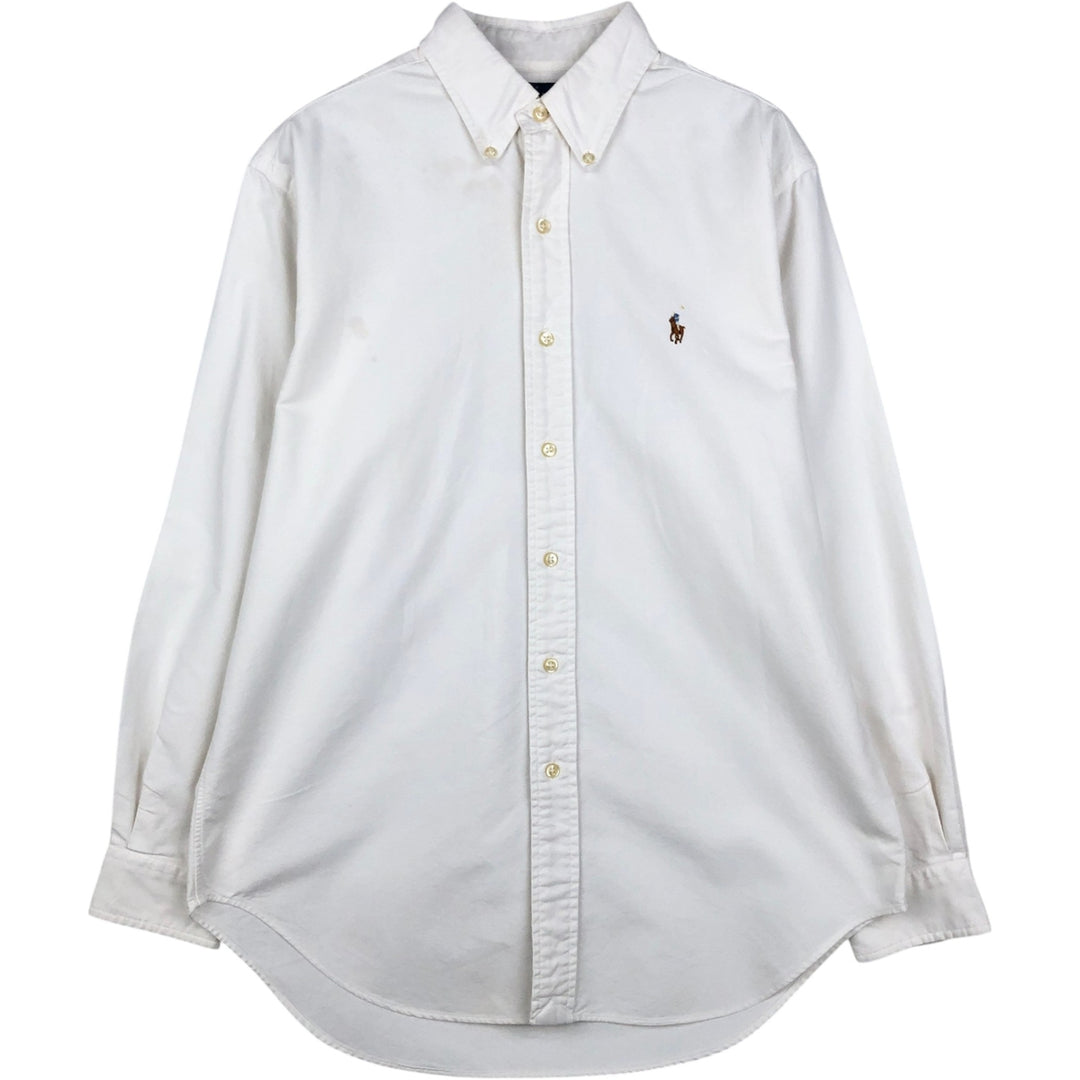 Ralph Lauren Classic Fit Long Sleeve Button Down Shirt Men's M cotton white type Vintage Second Hand