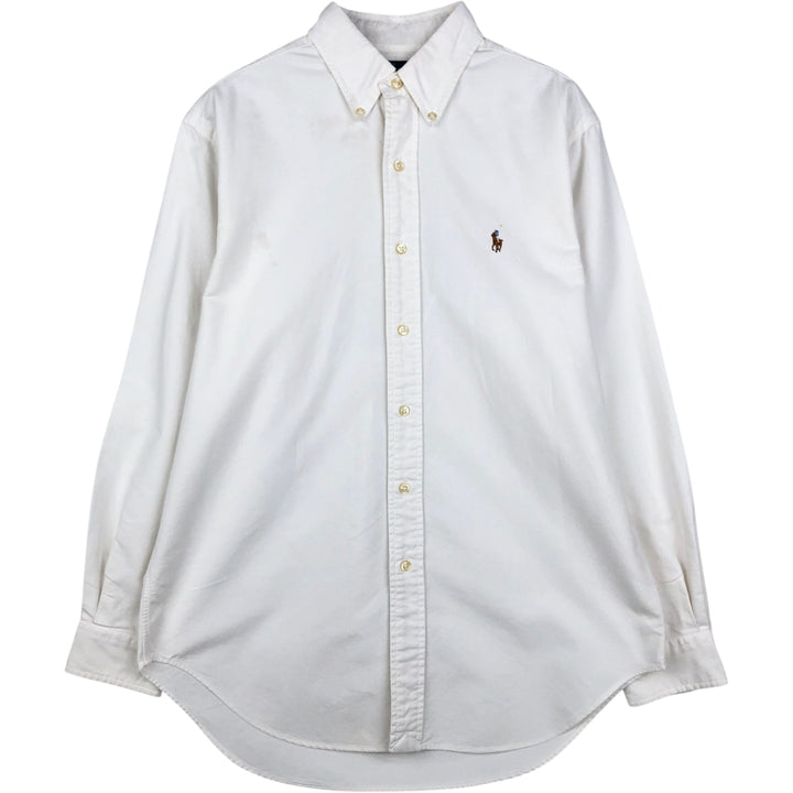 Ralph Lauren Classic Fit Long Sleeve Button Down Shirt Men's M cotton white type Vintage Second Hand