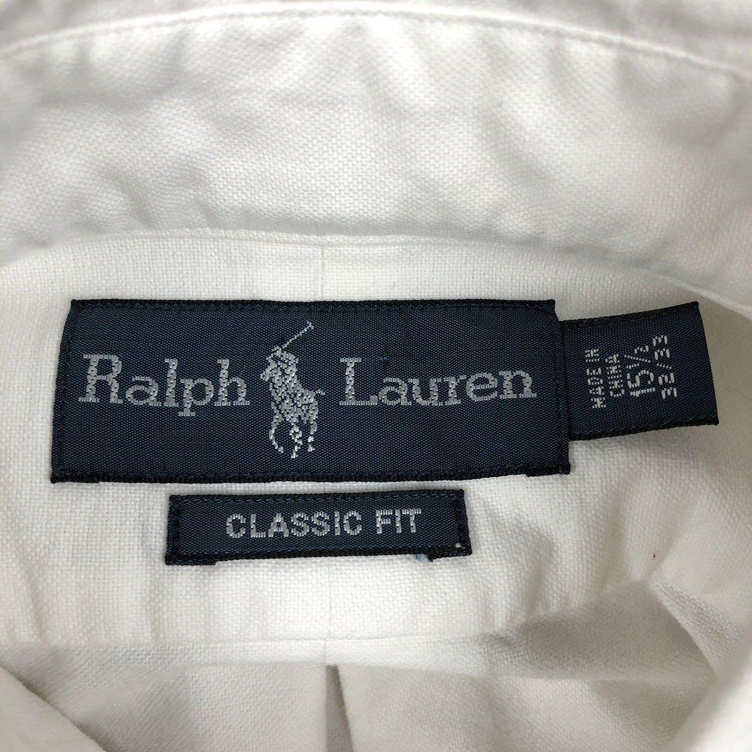 Ralph Lauren Classic Fit Long Sleeve Button Down Shirt Men's M cotton white type Vintage Second Hand