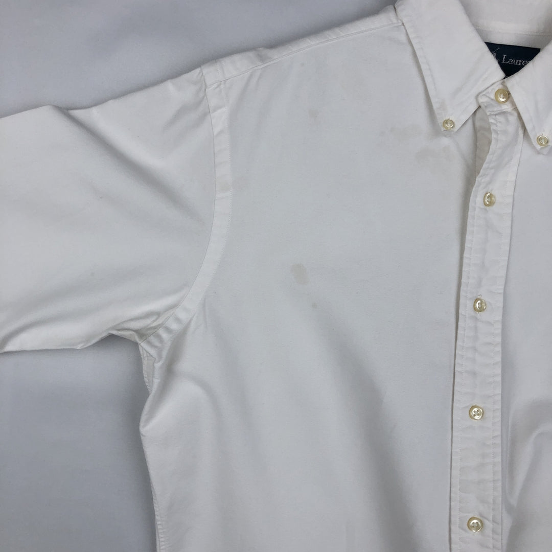 Ralph Lauren Classic Fit Long Sleeve Button Down Shirt Men's M cotton white type Vintage Second Hand