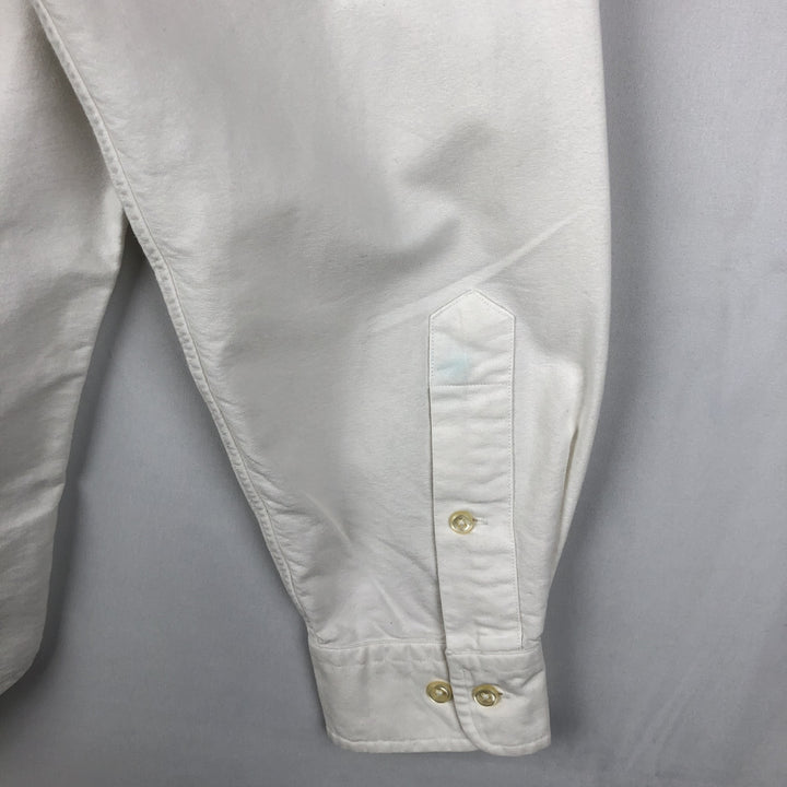 Ralph Lauren Classic Fit Long Sleeve Button Down Shirt Men's M cotton white type Vintage Second Hand