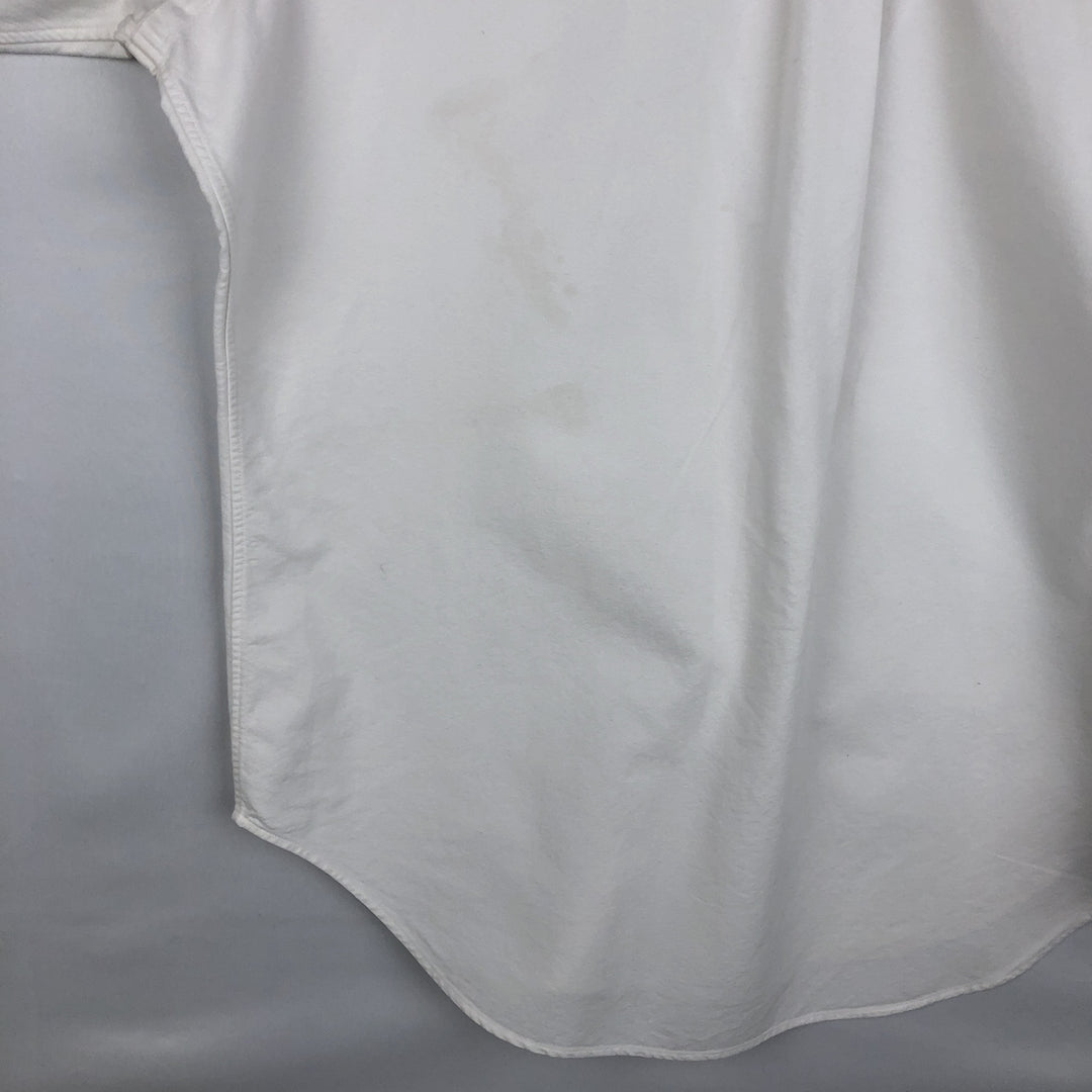 Ralph Lauren Classic Fit Long Sleeve Button Down Shirt Men's M cotton white type Vintage Second Hand