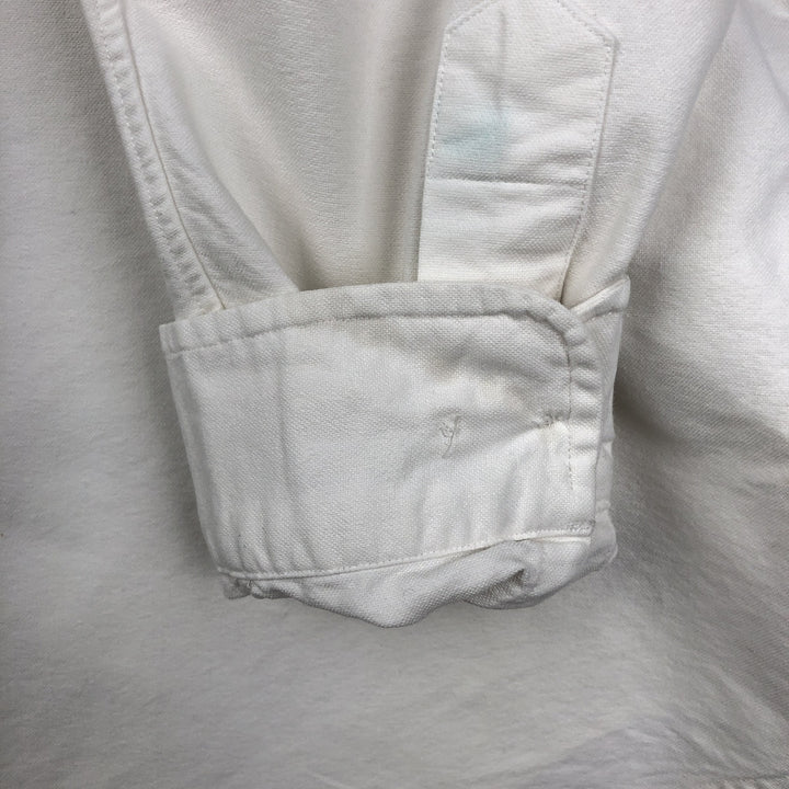 Ralph Lauren Classic Fit Long Sleeve Button Down Shirt Men's M cotton white type Vintage Second Hand