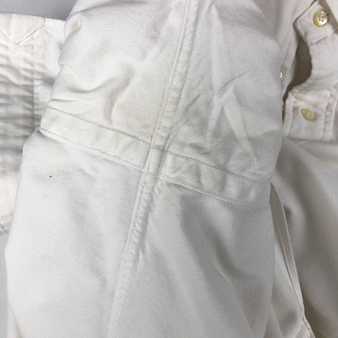 Ralph Lauren Classic Fit Long Sleeve Button Down Shirt Men's M cotton white type Vintage Second Hand
