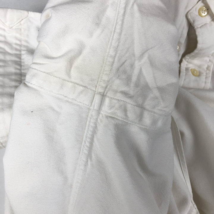 Ralph Lauren Classic Fit Long Sleeve Button Down Shirt Men's M cotton white type Vintage Second Hand