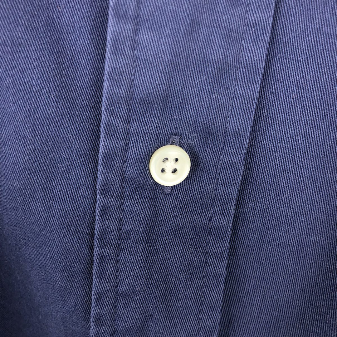 Ralph Lauren BLAKE long sleeve button down shirt, men's XL size cotton navy blue type Vintage Second Hand