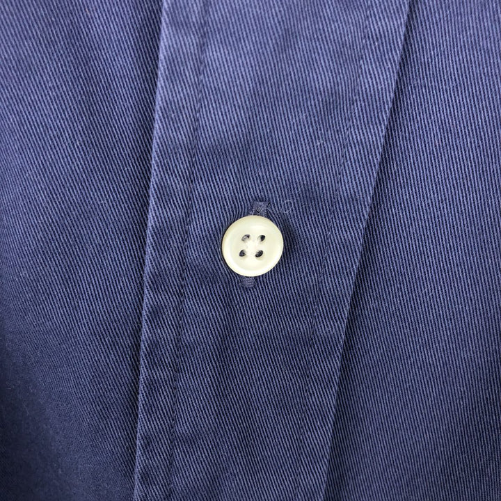 Ralph Lauren BLAKE long sleeve button down shirt, men's XL size cotton navy blue type Vintage Second Hand