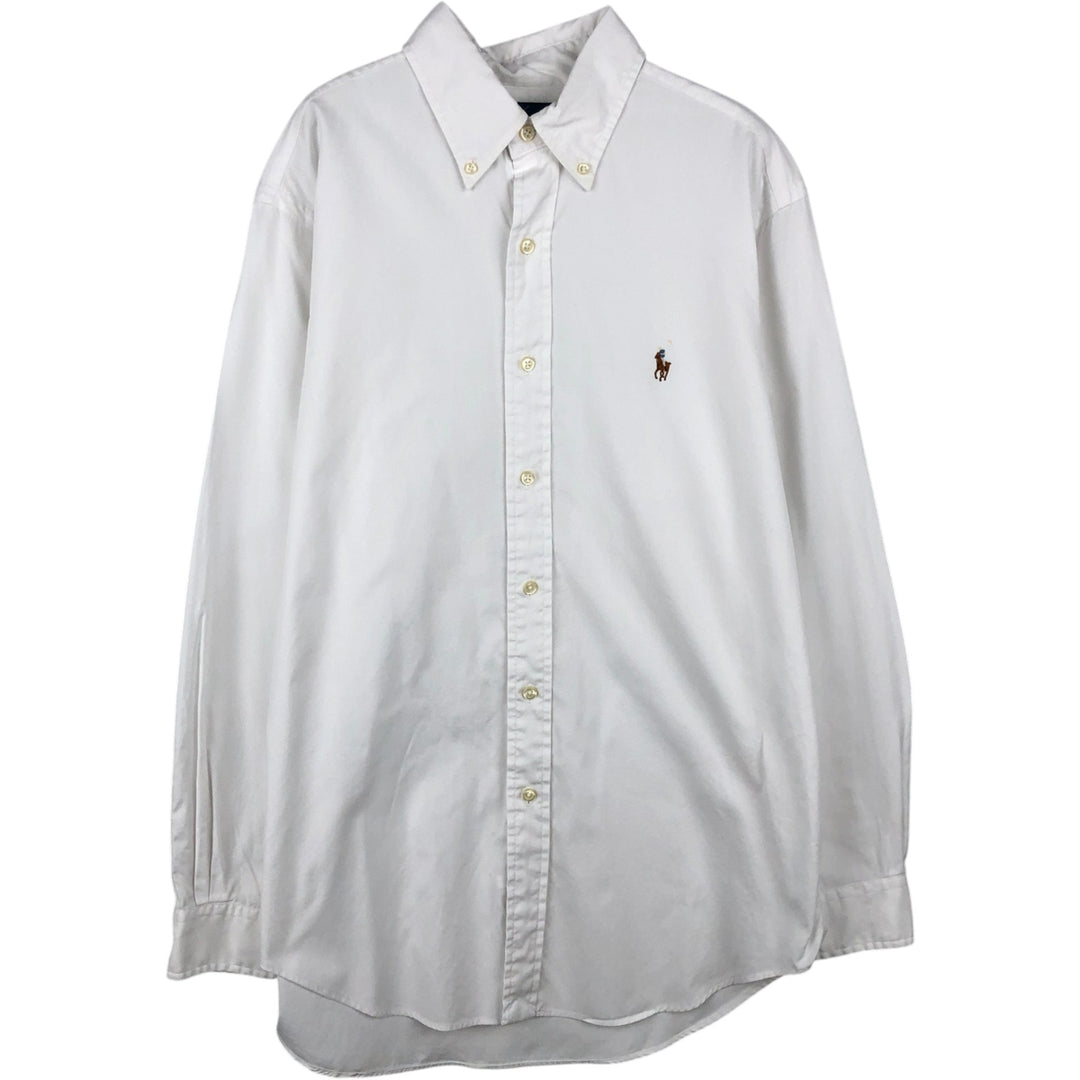 Ralph Lauren Classic Fit Long Sleeve Button Down Shirt Men's M cotton white type Vintage Second Hand