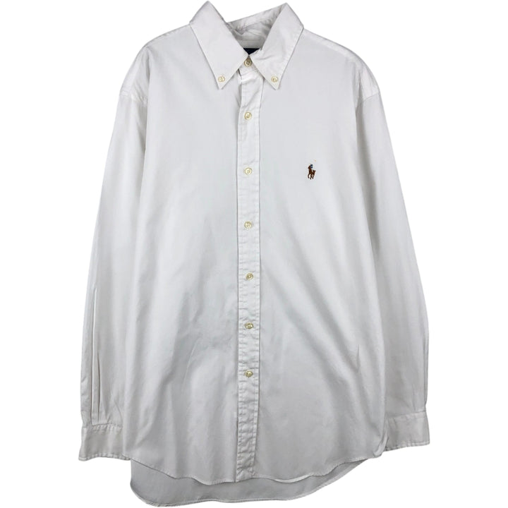 Ralph Lauren Classic Fit Long Sleeve Button Down Shirt Men's M cotton white type Vintage Second Hand