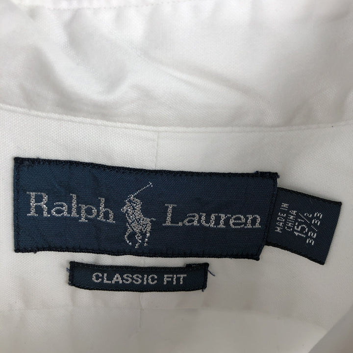 Ralph Lauren Classic Fit Long Sleeve Button Down Shirt Men's M cotton white type Vintage Second Hand
