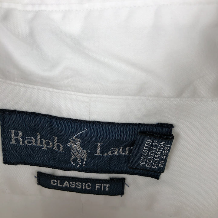 Ralph Lauren Classic Fit Long Sleeve Button Down Shirt Men's M cotton white type Vintage Second Hand