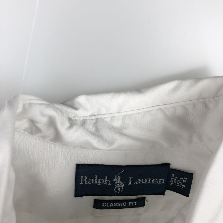 Ralph Lauren Classic Fit Long Sleeve Button Down Shirt Men's M cotton white type Vintage Second Hand
