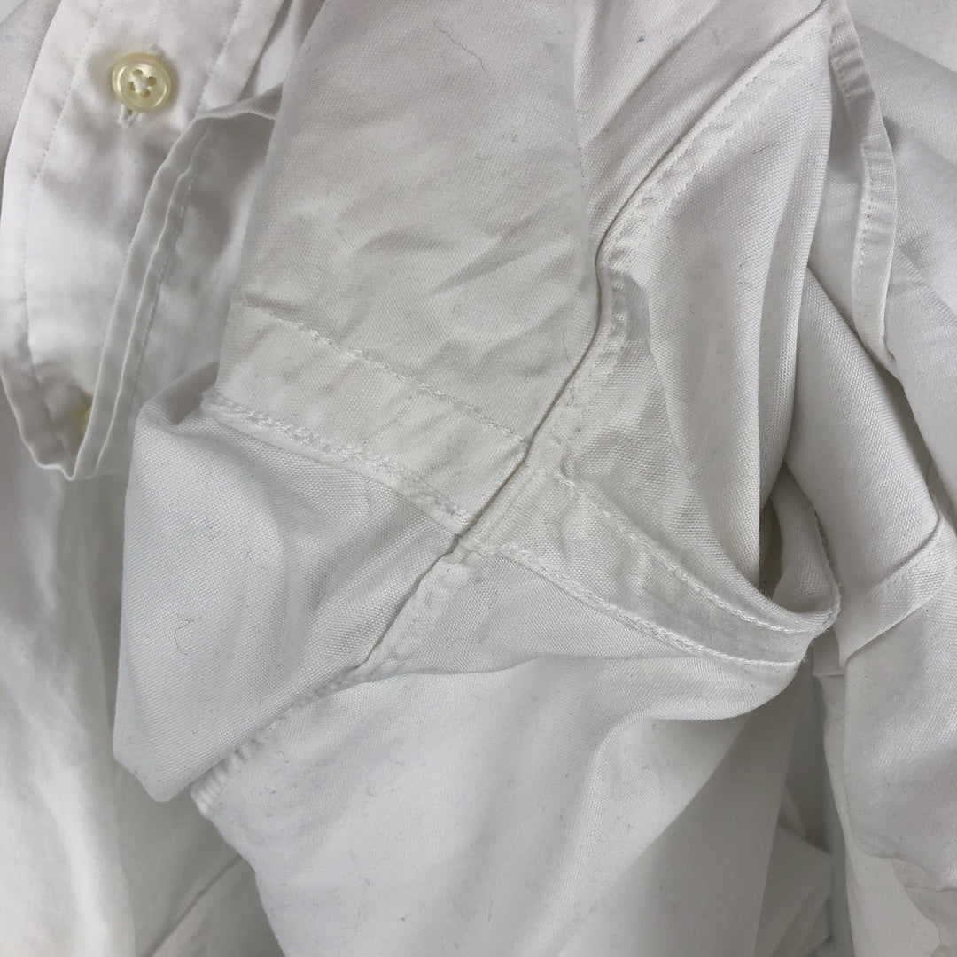 Ralph Lauren Classic Fit Long Sleeve Button Down Shirt Men's M cotton white type Vintage Second Hand