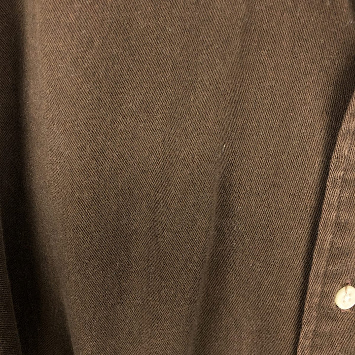 Ralph Lauren BLAIRE long sleeve button down shirt, men's size L cotton brown type Vintage Second Hand