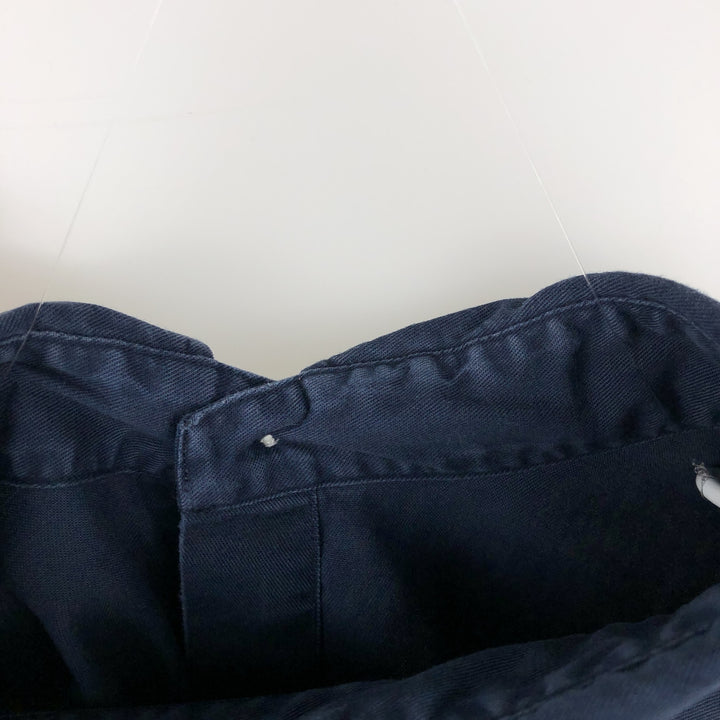 Ralph Lauren POLO SPORT long-sleeved cotton shirt, men's size L (approx.) cotton navy blue type Vintage Second Hand