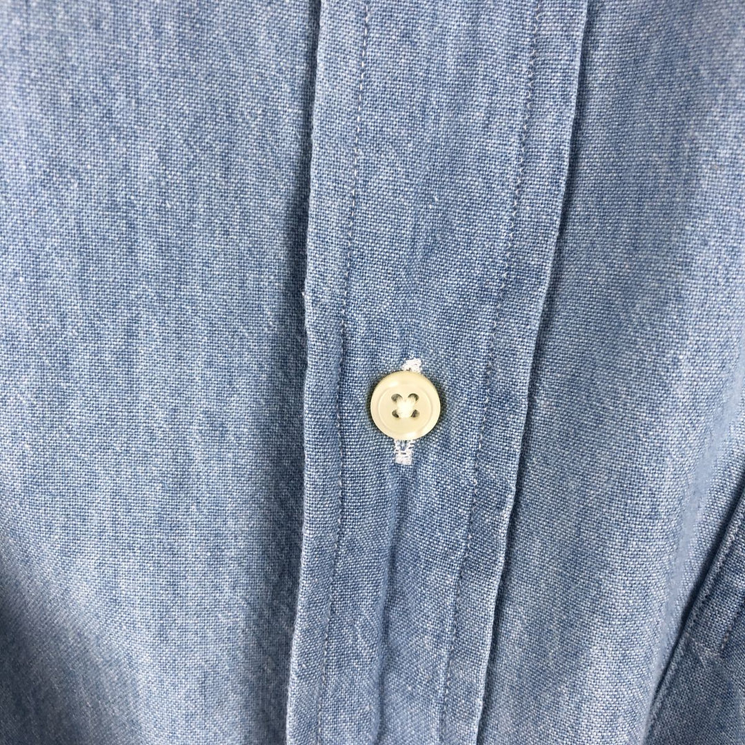 Ralph Lauren POLO SPORT Long Sleeve Cotton Shirt Men's XL cotton Blue type light blue Vintage Second Hand