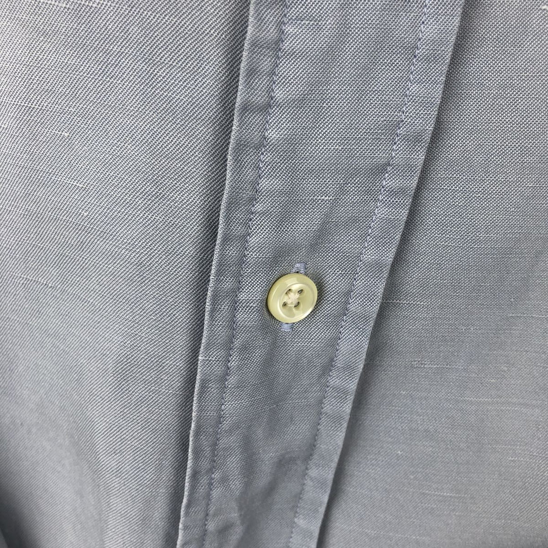 Ralph Lauren BLAKE long sleeve button down shirt, men's XL size silk Blue type light blue Vintage Second Hand