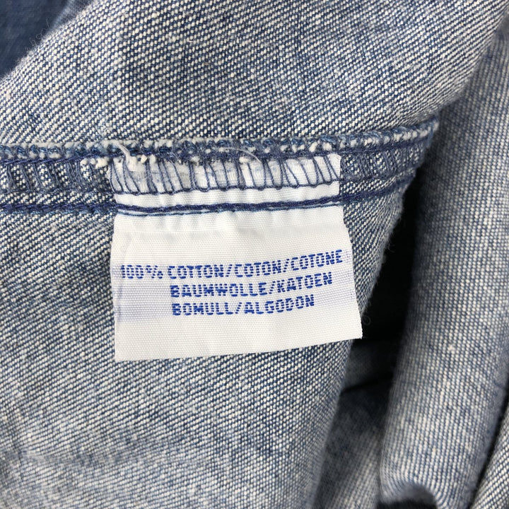 Ralph Lauren POLO by Ralph Lauren Long-Sleeve Button-Down Denim Shirt, Men's Size XL (approx.) cotton blue type Vintage Second Hand