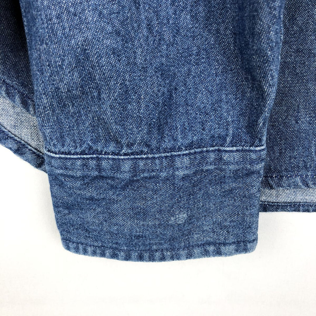 Ralph Lauren POLO by Ralph Lauren Long-Sleeve Button-Down Denim Shirt, Men's Size XL (approx.) cotton blue type Vintage Second Hand