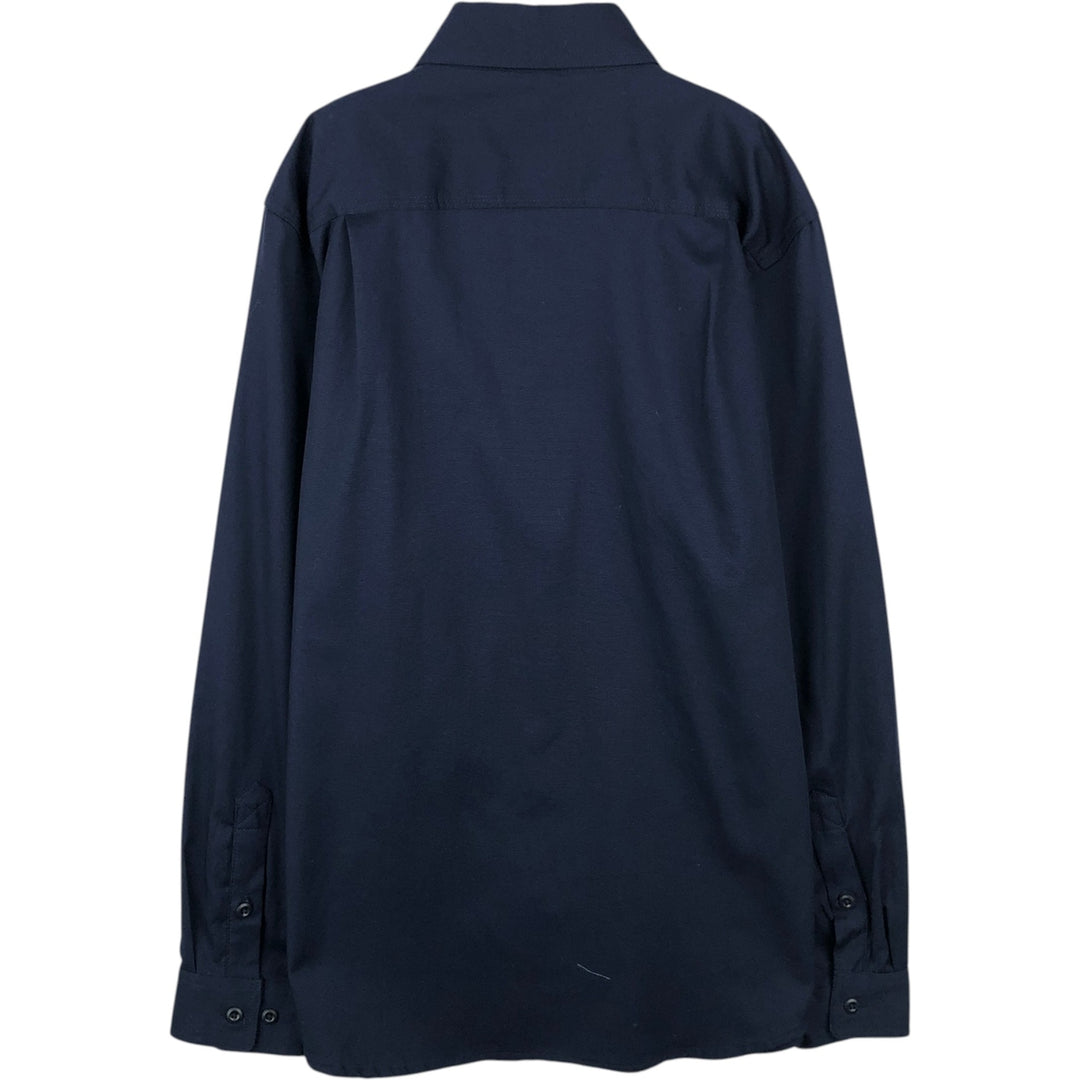 Carhartt Relaxed Fit Advertising Long-Sleeve Button-Down Work Shirt, Men's Size M (approx.) cotton navy blue type Vintage Second Hand