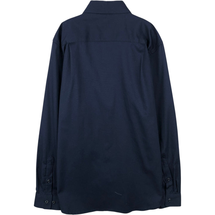 Carhartt Relaxed Fit Advertising Long-Sleeve Button-Down Work Shirt, Men's Size M (approx.) cotton navy blue type Vintage Second Hand