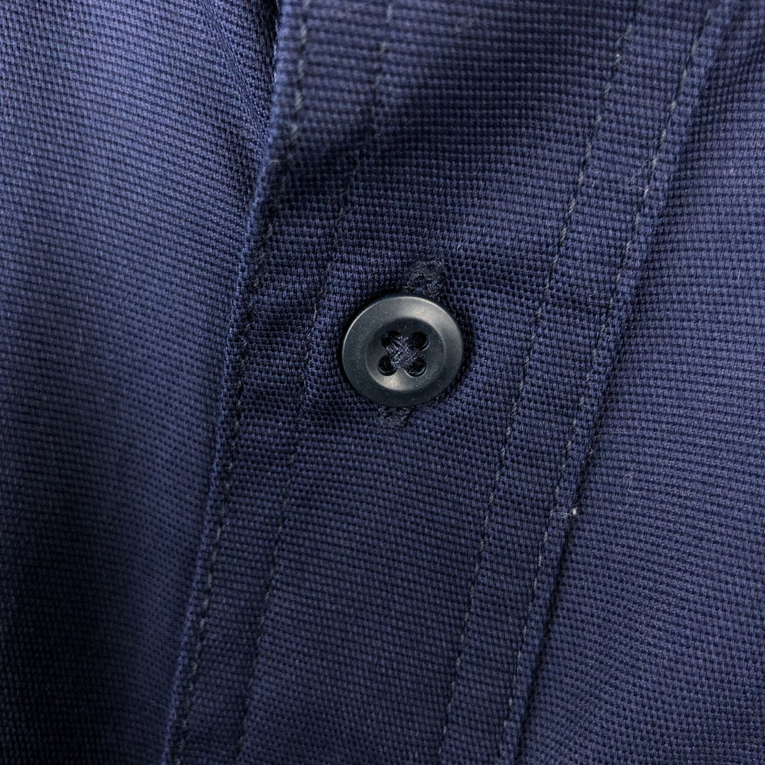 Carhartt Relaxed Fit Advertising Long-Sleeve Button-Down Work Shirt, Men's Size M (approx.) cotton navy blue type Vintage Second Hand