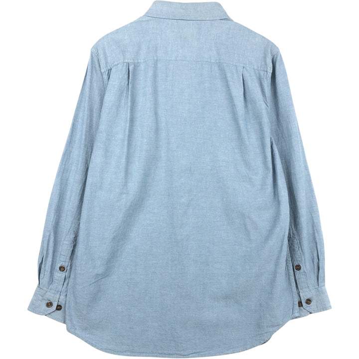 Carhartt Relaxed Fit Long Sleeve Button-Down Work Shirt, Men's Size Medium cotton Blue type light blue Vintage Second Hand