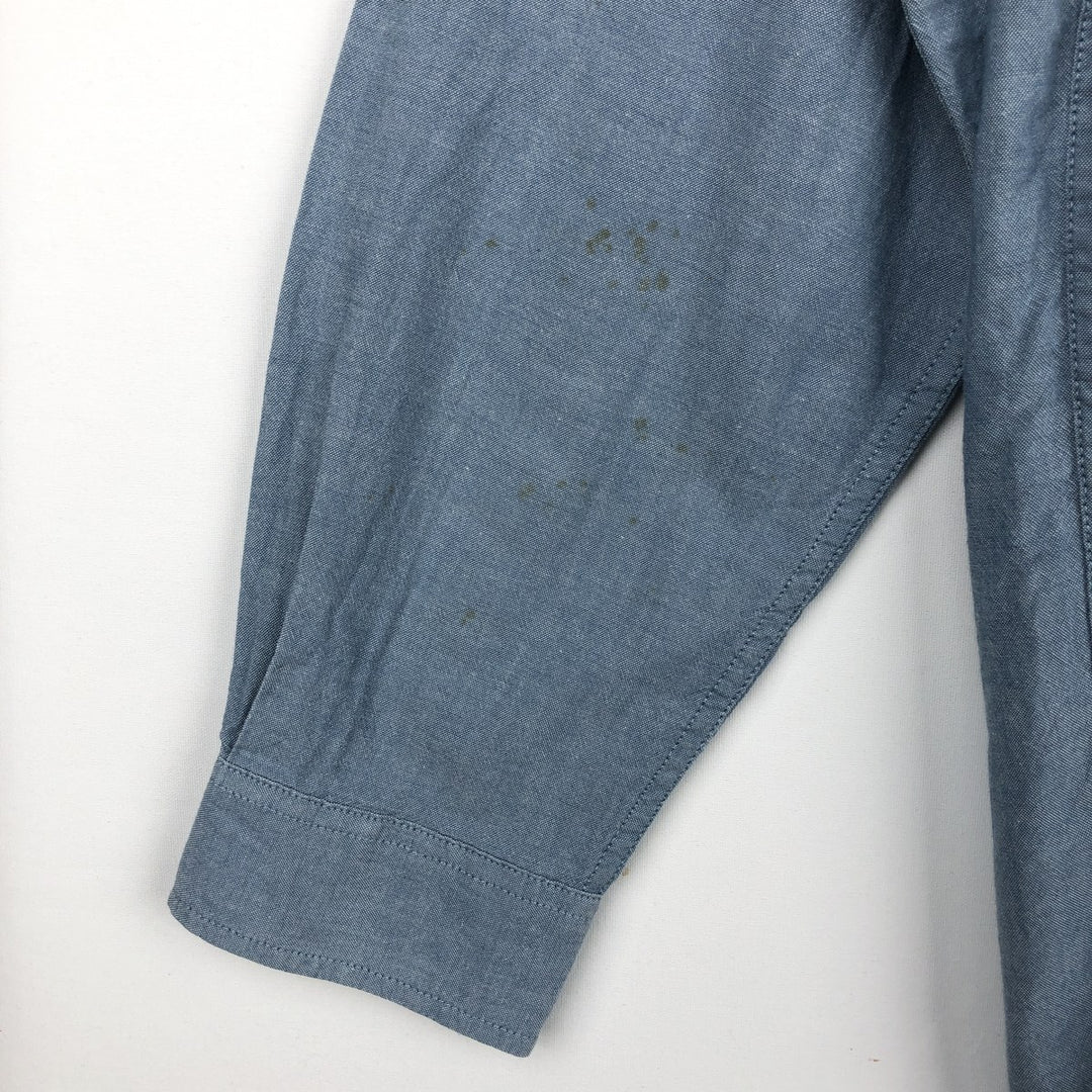 Carhartt Relaxed Fit Long Sleeve Button-Down Work Shirt, Men's Size Medium cotton Blue type light blue Vintage Second Hand
