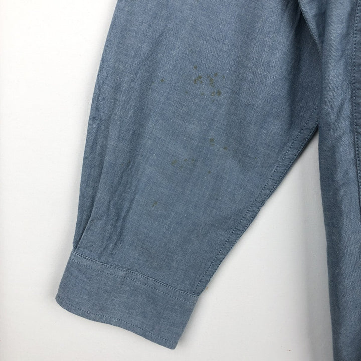Carhartt Relaxed Fit Long Sleeve Button-Down Work Shirt, Men's Size Medium cotton Blue type light blue Vintage Second Hand